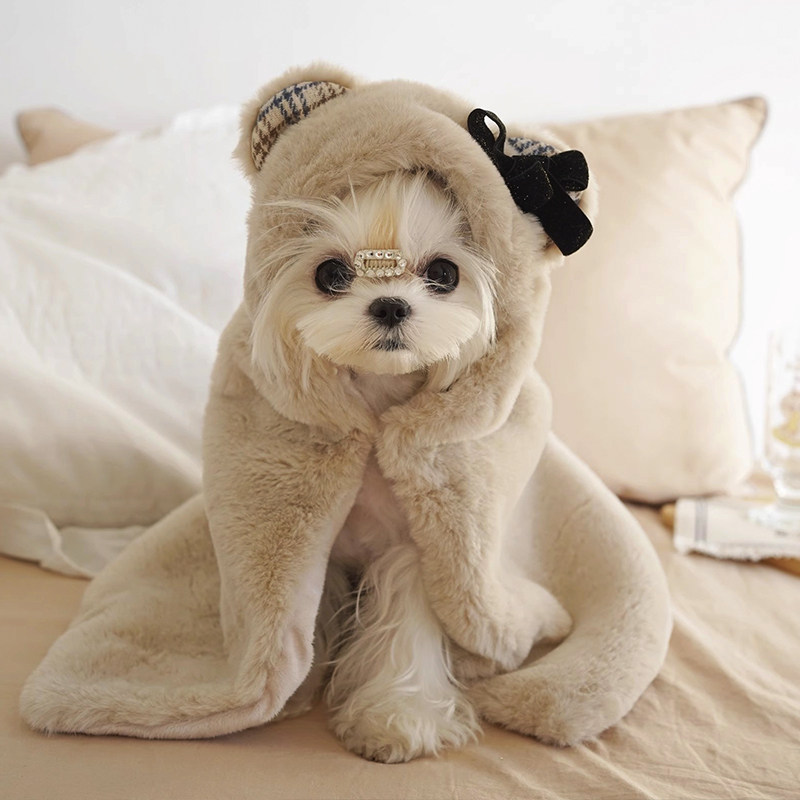 狗狗冬季加厚睡袍披风冬天保暖珊瑚绒马尔济斯高颜值泰迪斗篷新款,宠物/宠物食品及用品,狗宠物服装/雨衣,淘宝优惠券,粉丝福利购,淘宝优惠卷