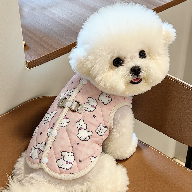 狗狗衣服2026新款秋冬装比熊泰迪保暖小型犬可爱卡通冬季棉衣博美图片