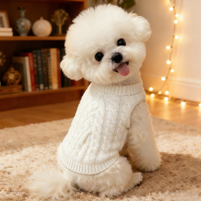 狗狗衣服2025新款冬装小型犬休闲冬季保暖麻花纹毛衣网红马尔济斯