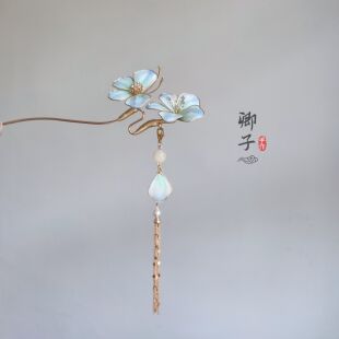 『问蝶』卿子手作原创设计非遗绒花蝴蝶汉服发簪古风头饰步摇流苏