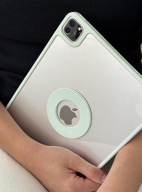 【磁吸单后壳】适用苹果ipadair8保护壳2026pro11磁环亚克力透明mini7全包边10代a16保护套10.2防弯12.9平板5