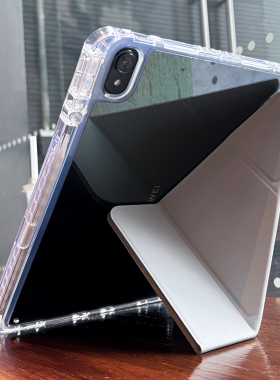 3+y适用华为荣耀平板matepad11.5s保护套9亚克力v8pro透明air防弯10.8带笔槽摔v6一体式se11三折旋转10.4壳
