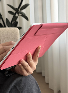 【磁吸双面夹】适用苹果ipadair7保护壳a16平板10.2代防弯pro13防弯摔8全包边mini简约3Y皮套12.9超轻薄5y折4