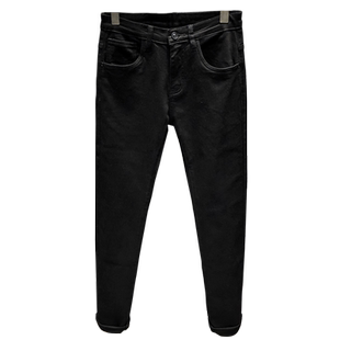 纯色白色简约高端弹力男士牛仔裤秋冬款韩版小脚潮流休闲修身直筒