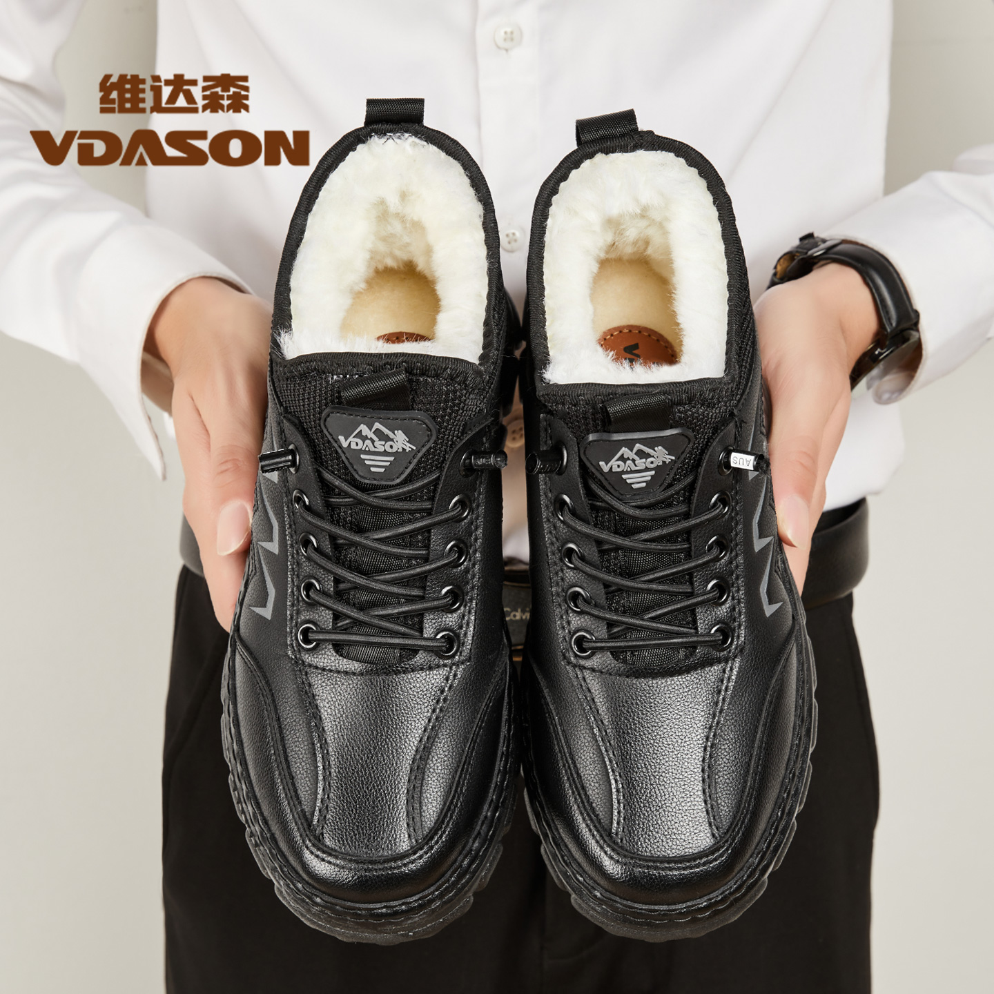 冬季棉靴爸爸鞋加绒加厚