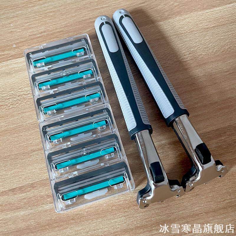 老式手动男士剃须刀刮胡刀刀片图片