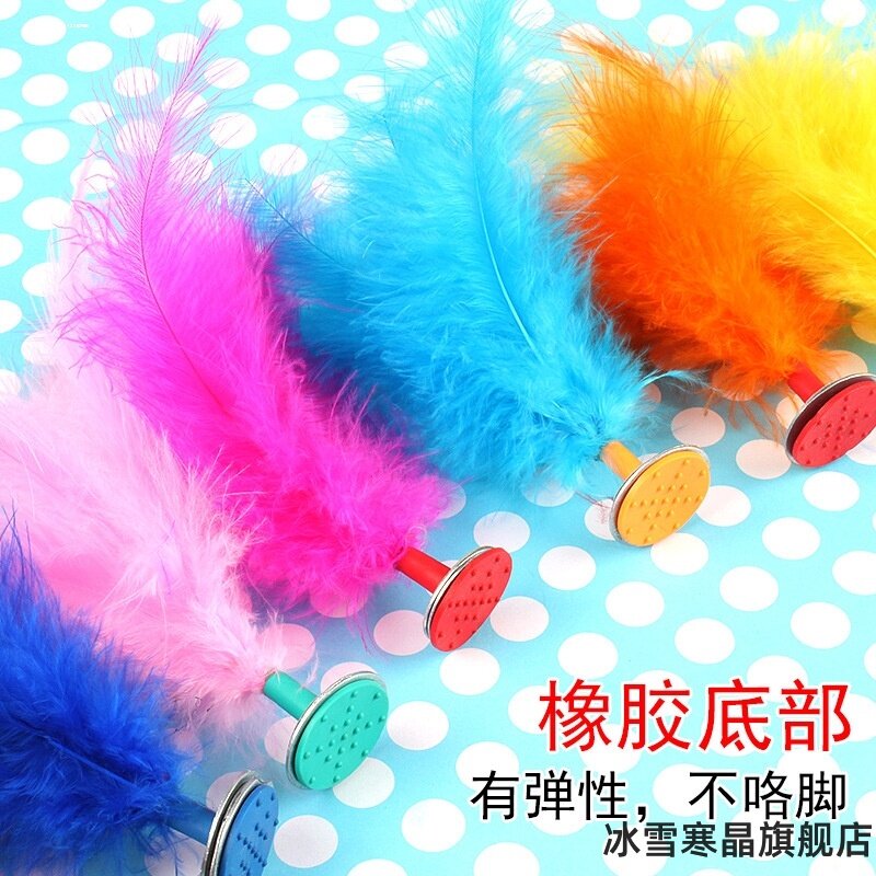 运动娱乐摆件脚踢毽子儿童学生火鸡毛毽子童年怀旧