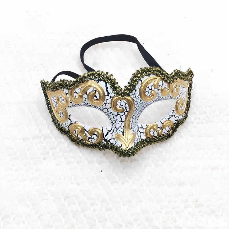 万圣节儿童面具半脸威尼斯白色