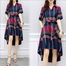 连衣裙时尚 女衬衫 裙清新时尚 气质修身 裙 2022春季 不规则女衬衫 新品