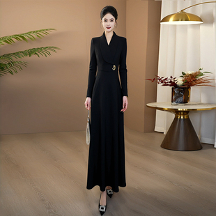 今年流行爆款 连衣裙2025新款 高级感加厚超长裙249 冬装 巨好看