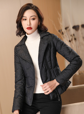 小个子黑色短款羽绒服女新款品牌收腰显瘦保暖气质白鸭绒外套6166