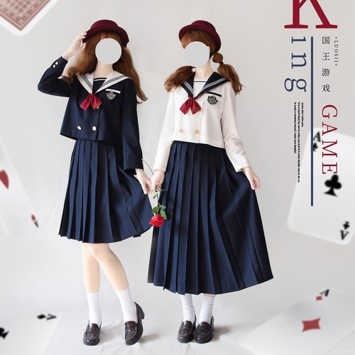 JK制服中间服长袖水手服校供感