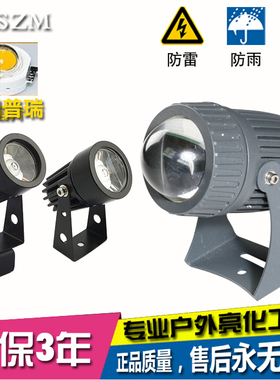 LED投光灯 投射灯 1W3W10W一束光小射灯 瓦楞灯 户外射灯地插草坪