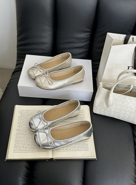 米新款2025夏复古玛丽珍一字扣单鞋勃肯鞋圆头豆豆鞋平底女鞋7539