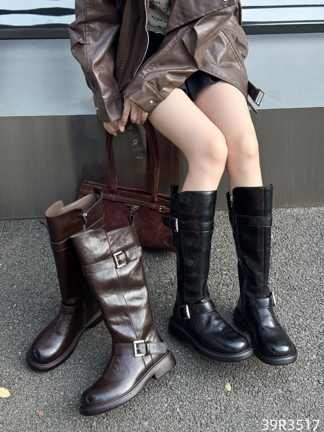 欧洲站2025秋冬厚底高筒靴瘦瘦靴骑士靴弹力靴舒适百搭女靴子3517