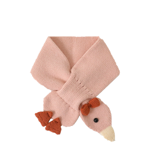 宝宝围巾秋冬季婴儿可爱围脖男宝女宝保暖套脖儿童交叉式卡通围巾