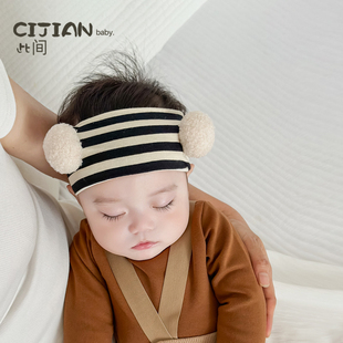 宝宝帽子春秋季婴儿发带婴幼儿头巾男宝女宝发饰新生儿囟门帽头饰
