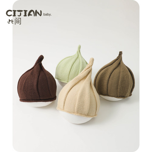 宝宝春夏季防寒保暖尖尖套头帽