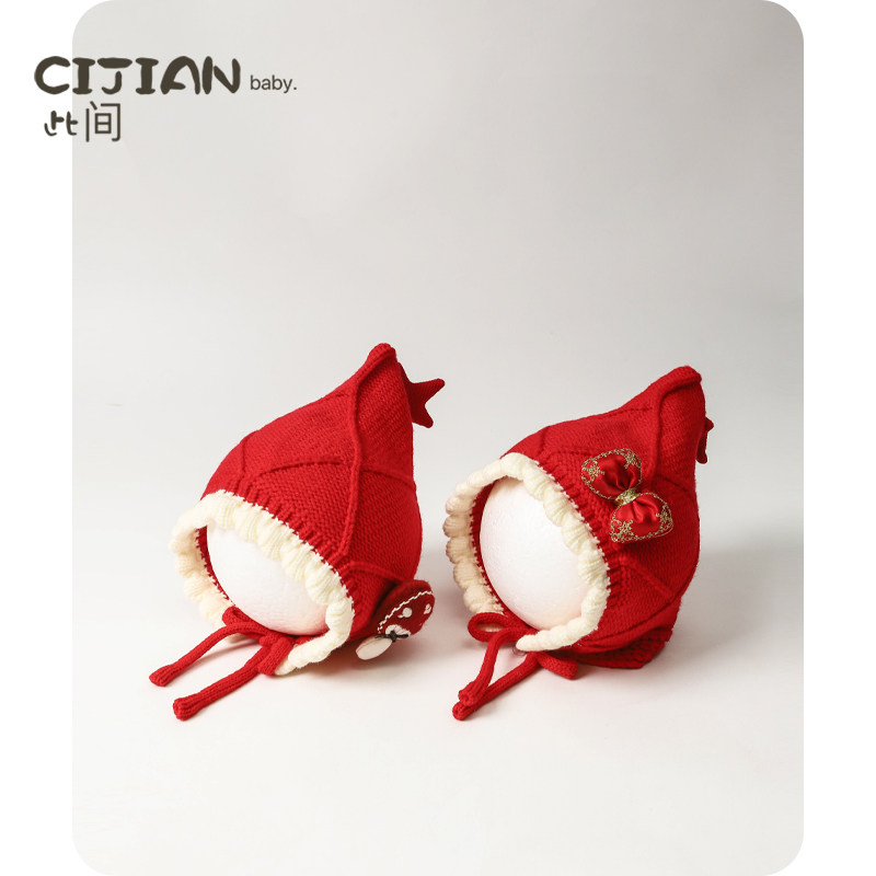 宝宝帽子冬季婴儿新年红色套头帽男宝女宝保暖护耳帽儿童针织帽潮,童装/婴儿装/亲子装,帽子,淘宝优惠券,粉丝福利购,淘宝优惠卷