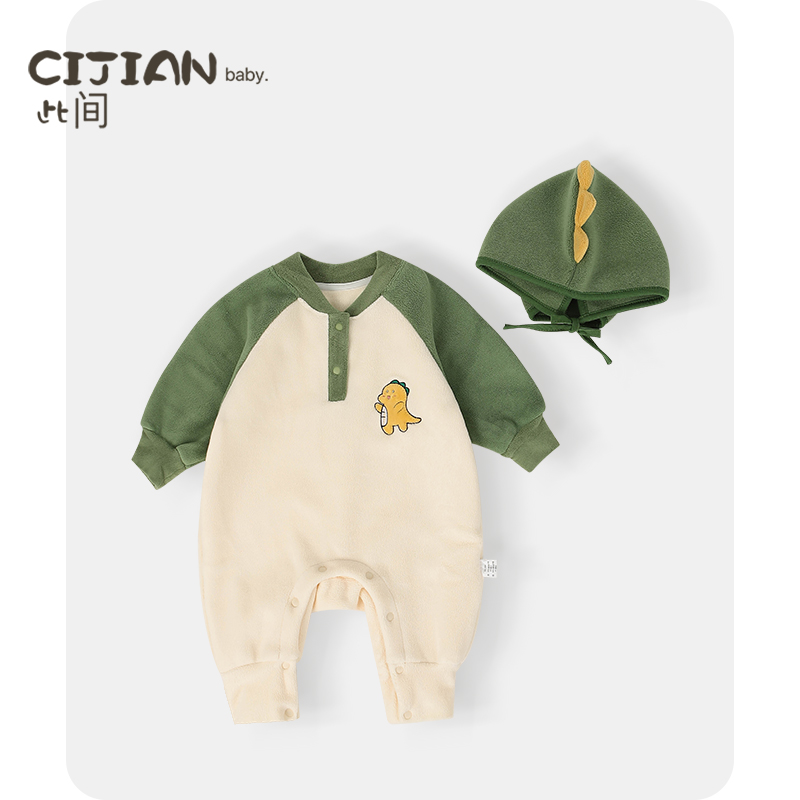 宝宝秋冬季保暖连体衣