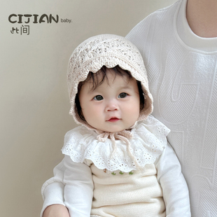 宝宝帽子春夏季新生儿包头帽婴儿保暖套头帽男宝针织帽女宝护耳帽