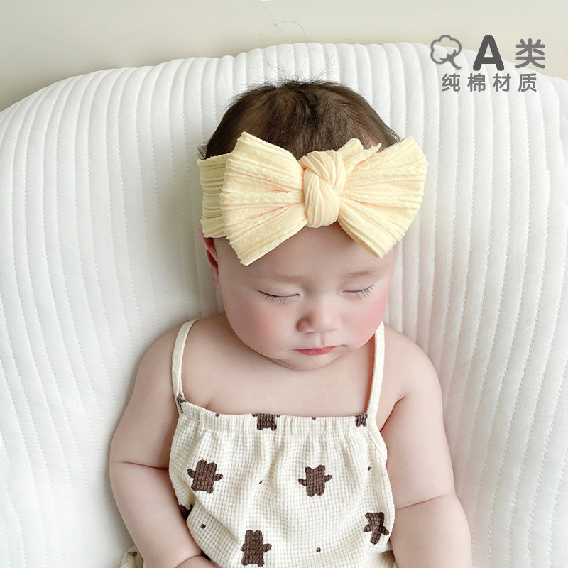 婴儿发饰夏季新生儿护囟门帽春秋款宝宝薄款发带男宝女宝超萌头饰