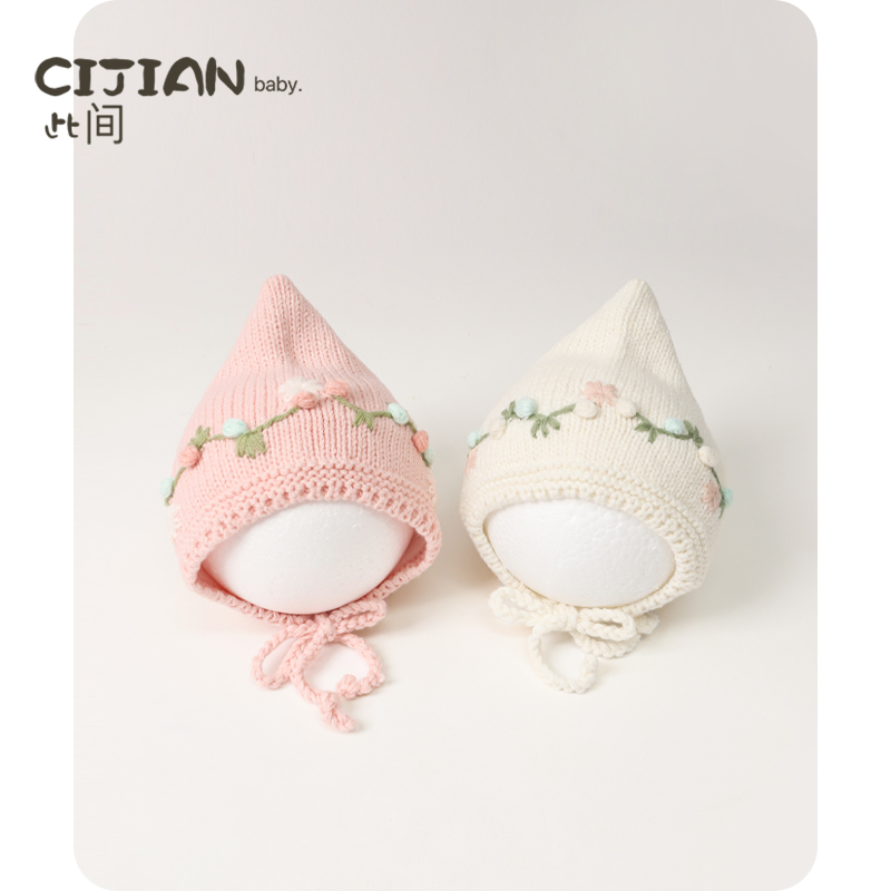 冬季婴儿宝宝针织帽护耳帽超保暖