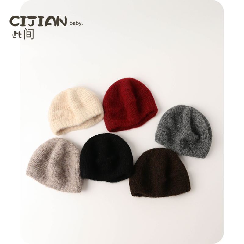 儿童秋冬款百搭保暖针织帽