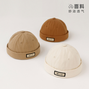 宝宝帽子春秋季儿童时尚百搭地主帽男宝女孩超可爱遮阳防晒西瓜帽