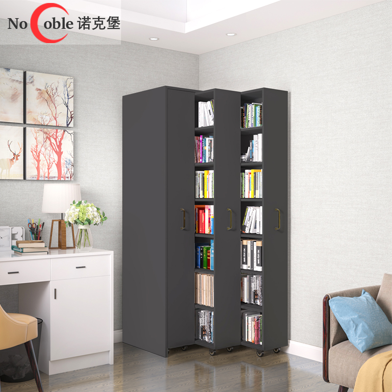 移动书柜定制小户型带滑轮伸缩