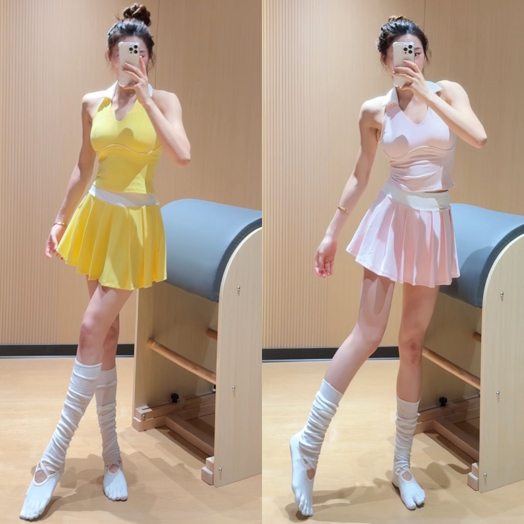 挂脖胸垫透气瑜伽背心套装女