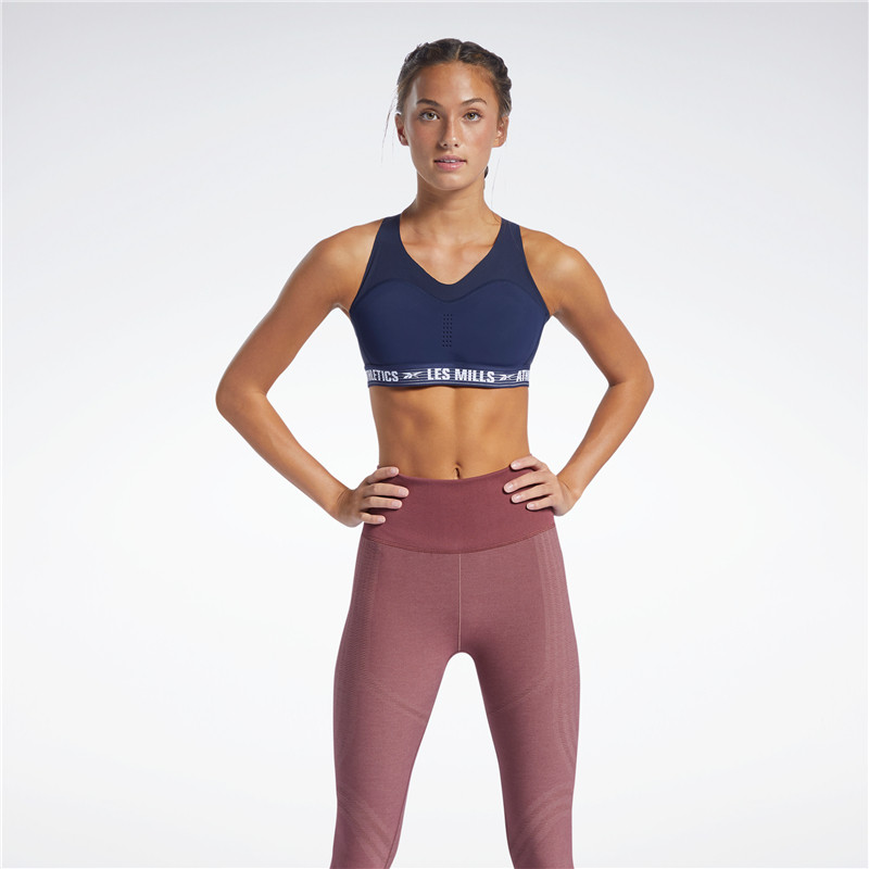 Reebok/锐步 女子LES MILLS莱美健身舒适运动训练背心文胸 GN5960