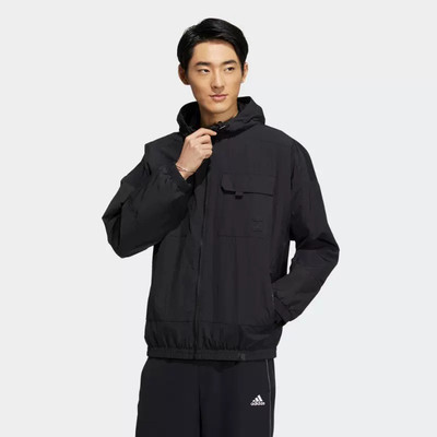 上新H Adidas阿迪达斯运动外套男春季加绒保暖防风连帽夹克IA6959