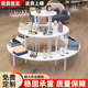 中岛展示柜圆形展柜包包鞋 化妆品礼品母婴用品展示柜木质展示货架