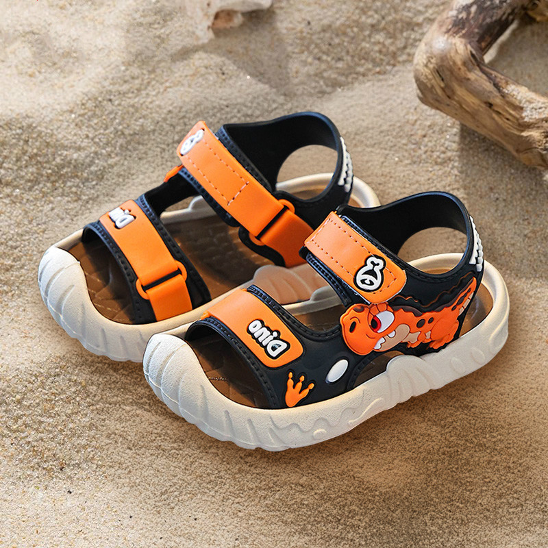 夏季男童鞋子2025新款凉鞋儿童女童软底防滑中大童宝宝露趾沙滩鞋