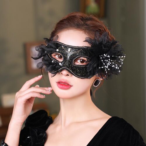 神秘高级感面具半脸年会晚会性感