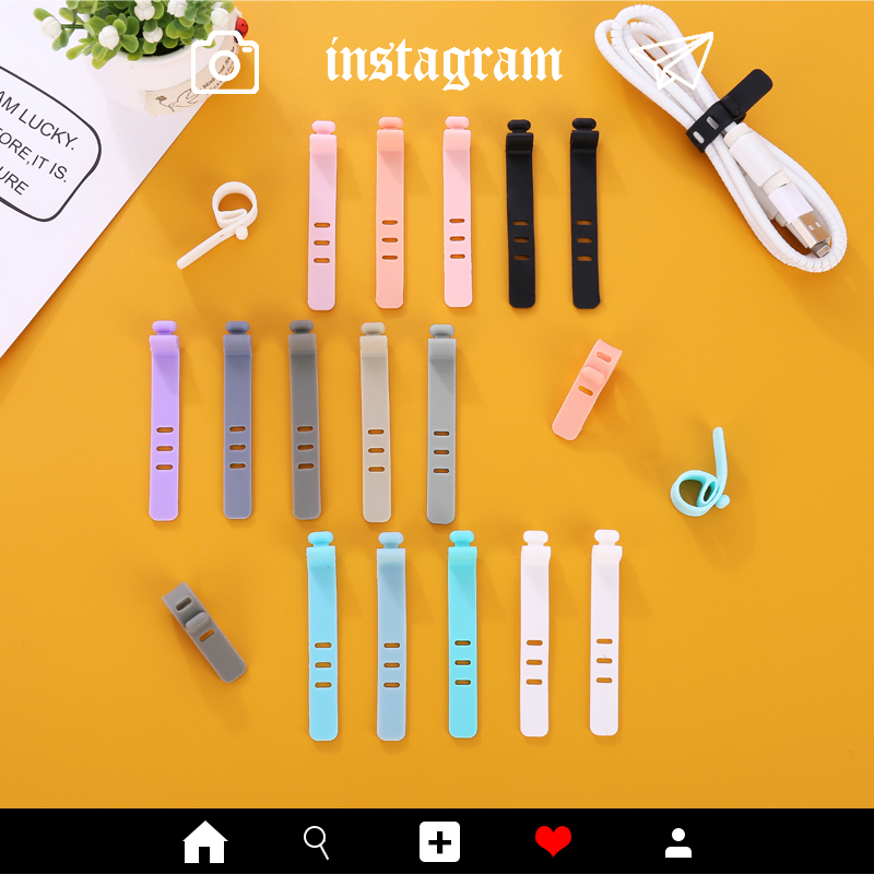 硅胶理线带防缠绕耳机收纳捆扎带