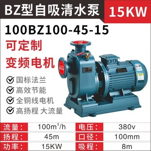 管道离心泵大流量增压380V三相排污泵 BZ自吸泵ZW无堵塞污水泵卧式