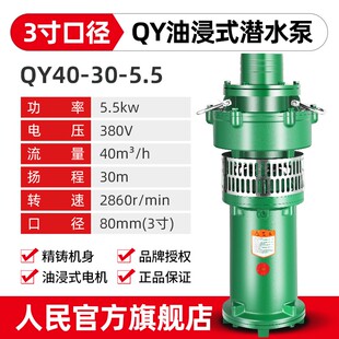 人民油浸式 8寸上海农用灌溉抽水 潜水泵380V三相高扬程大流量4