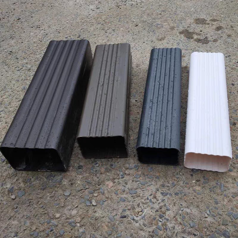 方形雨水管落水管pvc下水管别墅温室树脂方型管外墙室外排水管