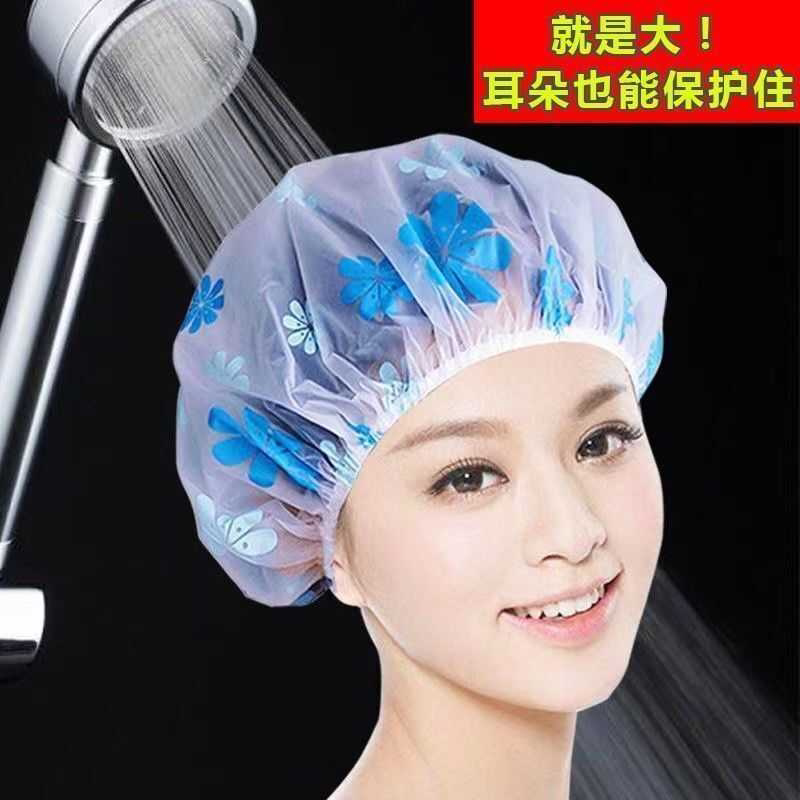 沐浴帽女加大加厚防水帽发膜两用护理头套可爱浴室洗澡浴帽