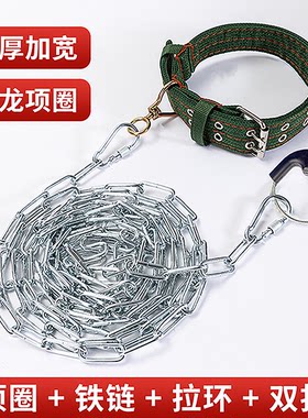 链子防咬狗链子大型犬中型犬小型犬铁链项圈狗绳防咬全套栓狗链