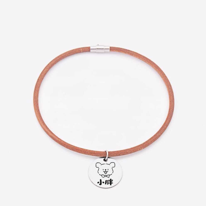 宠物项圈猫咪项圈轻巧超轻定制小狗狗牌无负担简单项圈小型犬