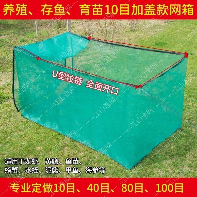 10目加盖存鱼网箱养鱼水产养殖鱼网小鱼养殖孵化育苗泥鳅黄鳝包邮