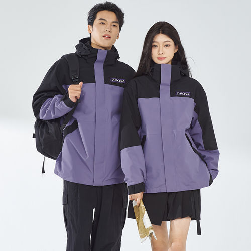 领克汽车工作服冬季冲锋衣