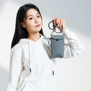 日本SANWASUPPLY手机包女款单肩斜挎迷你小包双机收纳便携户外包大容量杂物包休闲包