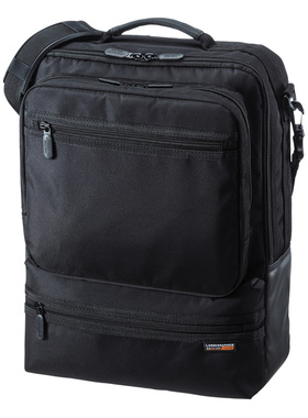 日本SANWA轻薄竖立式通勤笔记本电脑包男苹果华为手提双肩背包女15.6寸旅游商务出差多空间隔层用途3WAY日系