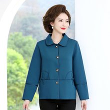 妈妈春装外套薄款2025新款洋气中年女装短款风衣中老年人春秋上衣