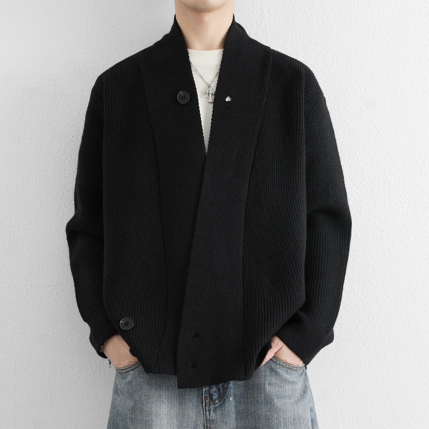 开衫针织外套男士个性春秋202针织衫/毛衣