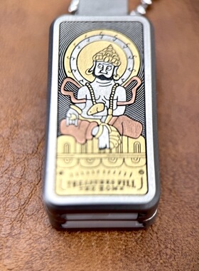 黄财神尸陀林主叮叮推牌edc 解压玩具钛合金玩具男友礼物指尖陀螺